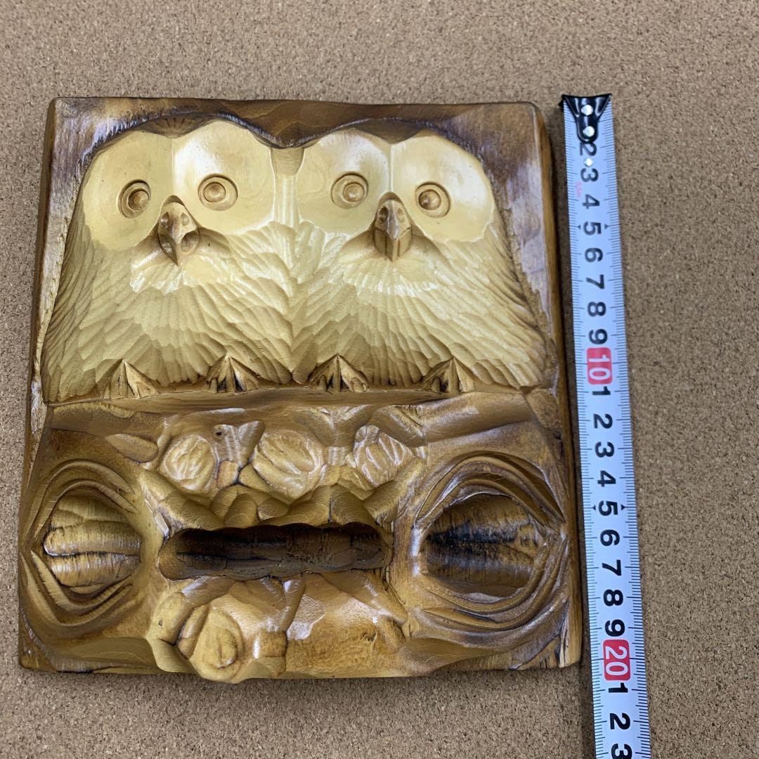 Amazon.co.jp: 木彫り ふくろう 壁掛け レリーフ : おもちゃ